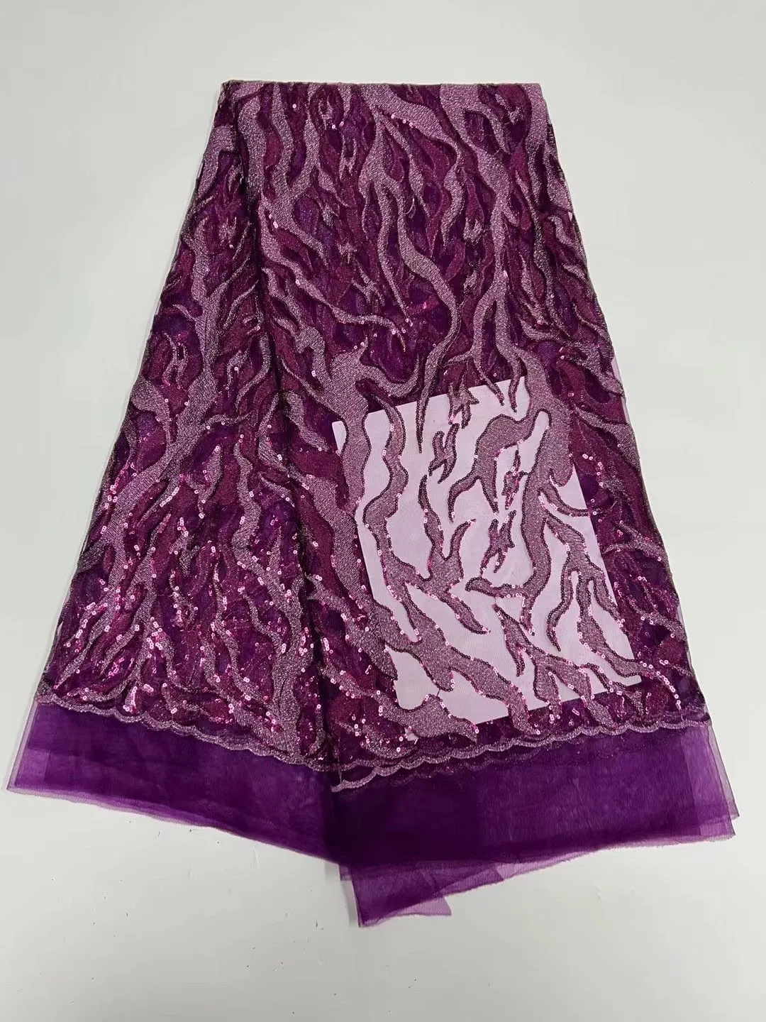 5 YARDS / 9 COLORS / Sacha Tone on Tone Glitter Sequin Beaded Embroidery Tulle Mesh Lace Party Prom Bridal Dress Fabric