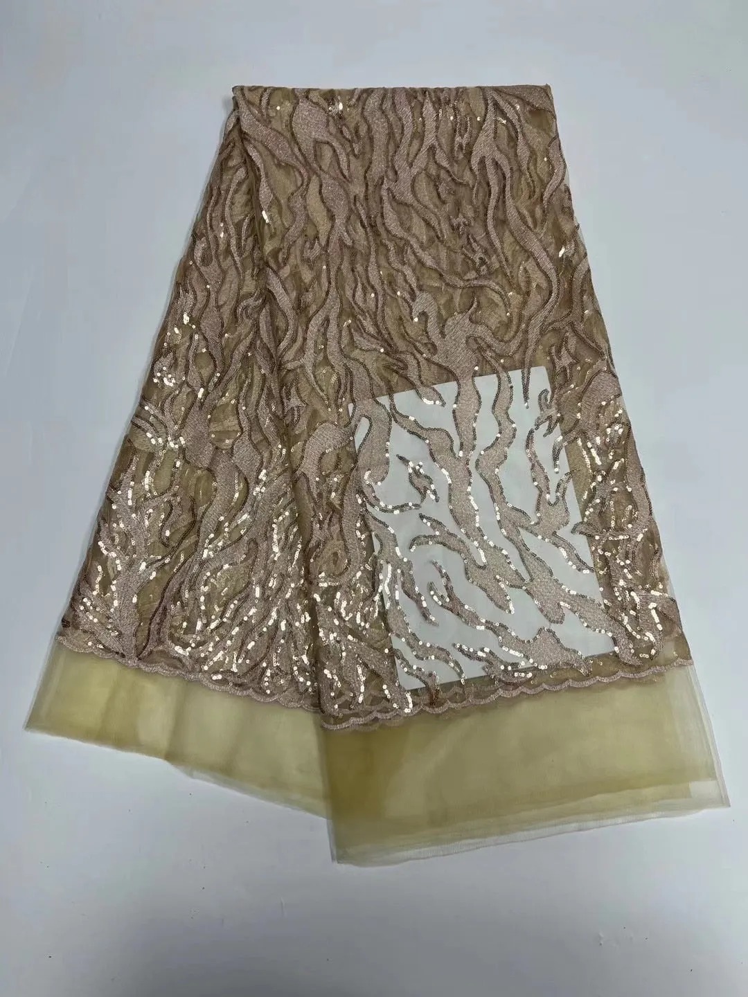5 YARDS / 9 COLORS / Sacha Tone on Tone Glitter Sequin Beaded Embroidery Tulle Mesh Lace Party Prom Bridal Dress Fabric