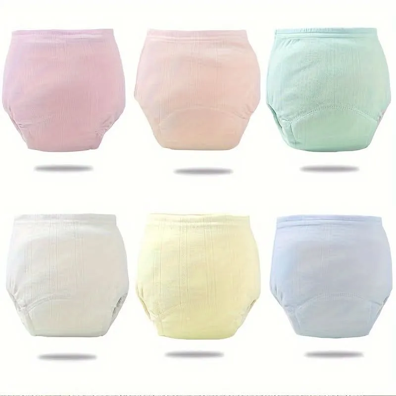 6-Pack Cotton Baby Training Pants, Washable Inserts