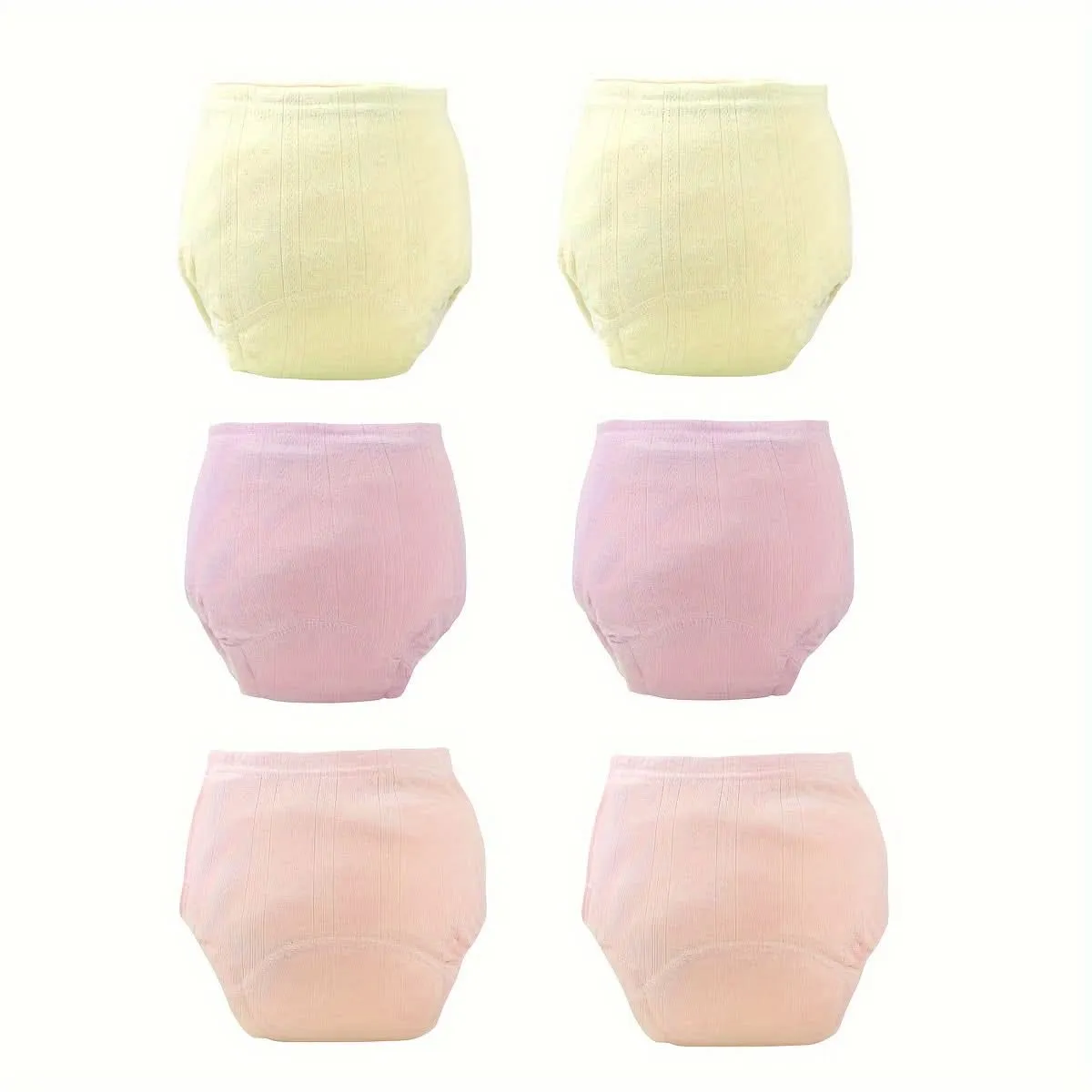 6-Pack Cotton Baby Training Pants, Washable Inserts
