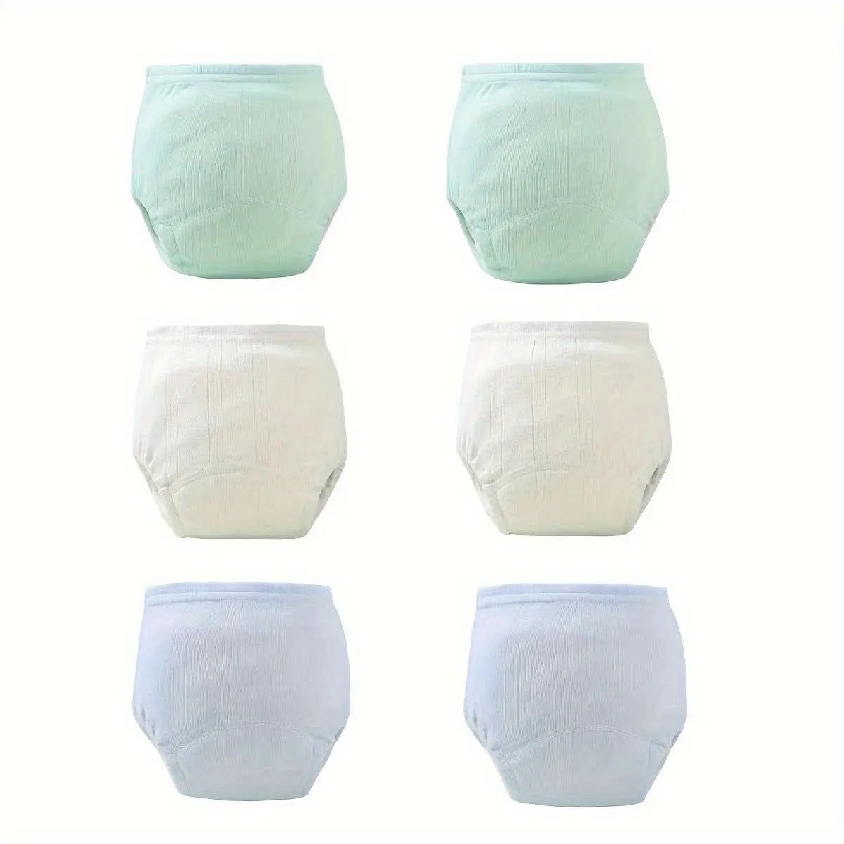 6-Pack Cotton Baby Training Pants, Washable Inserts