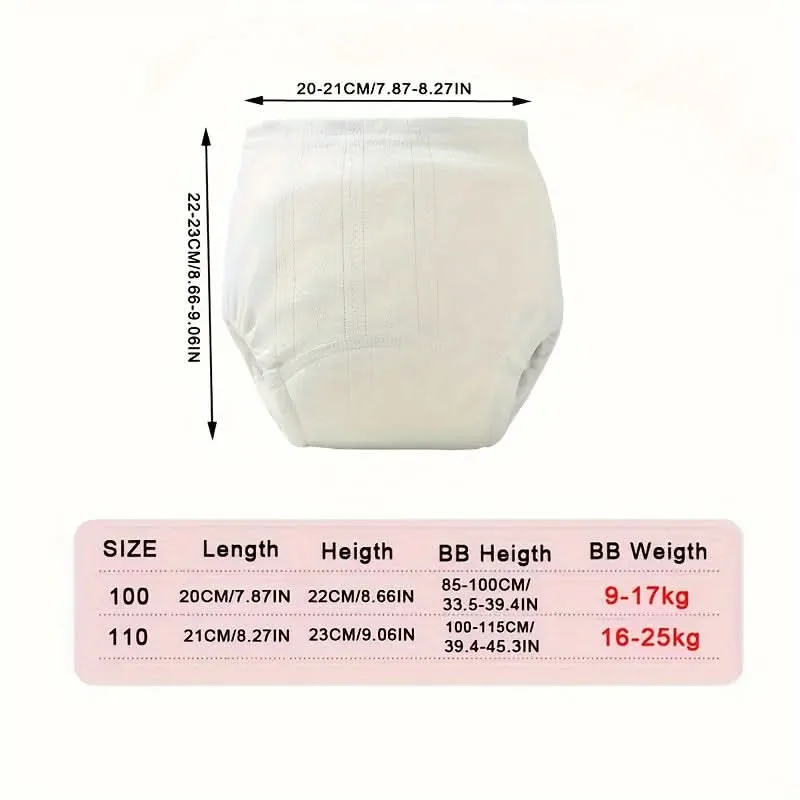 6-Pack Cotton Baby Training Pants, Washable Inserts