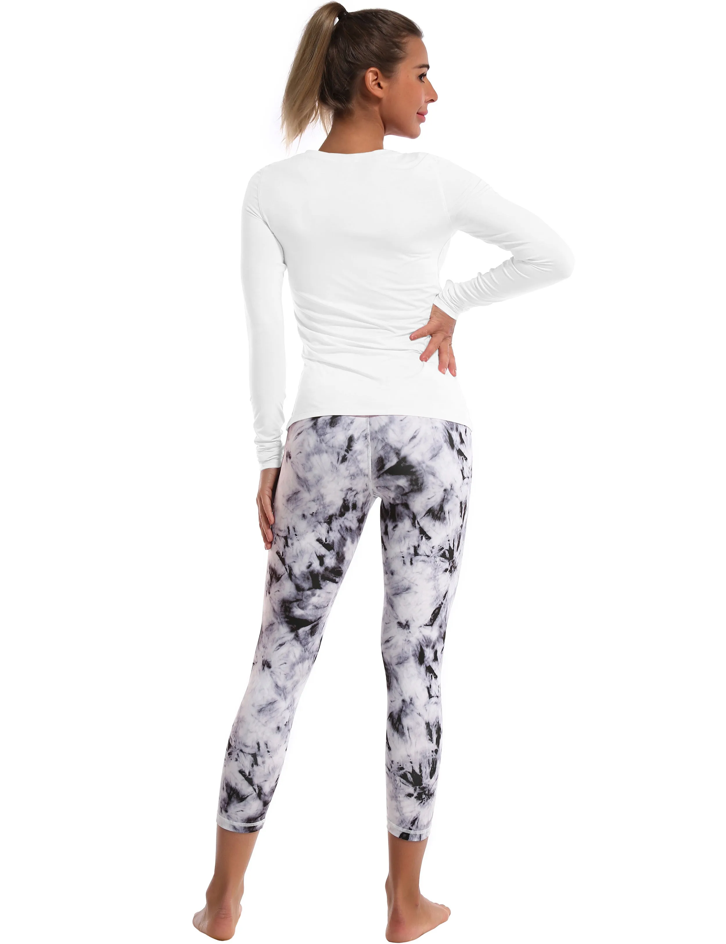 Athlete Long Sleeve Tops white ins_Plus Size