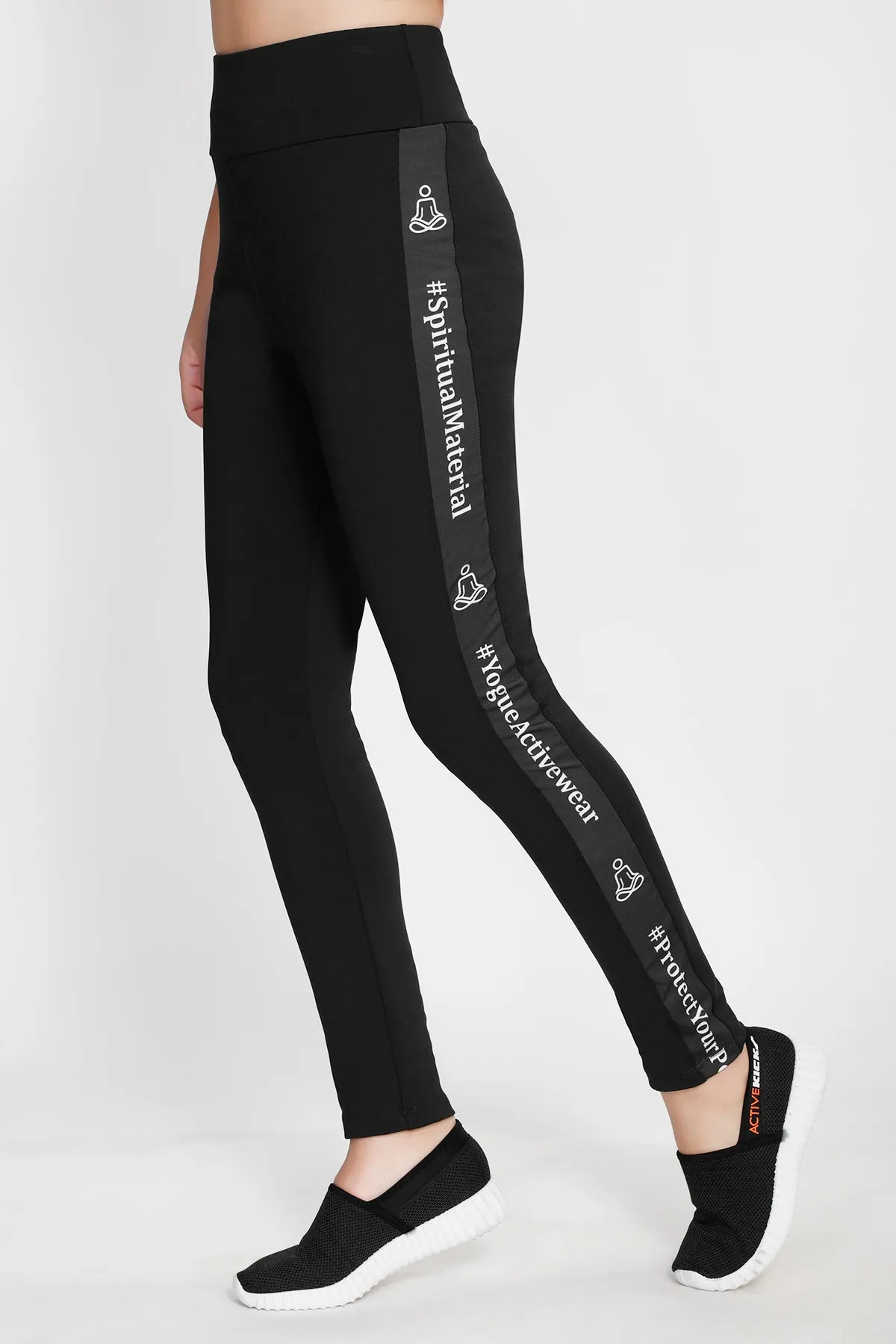 Black Hashtag Tights