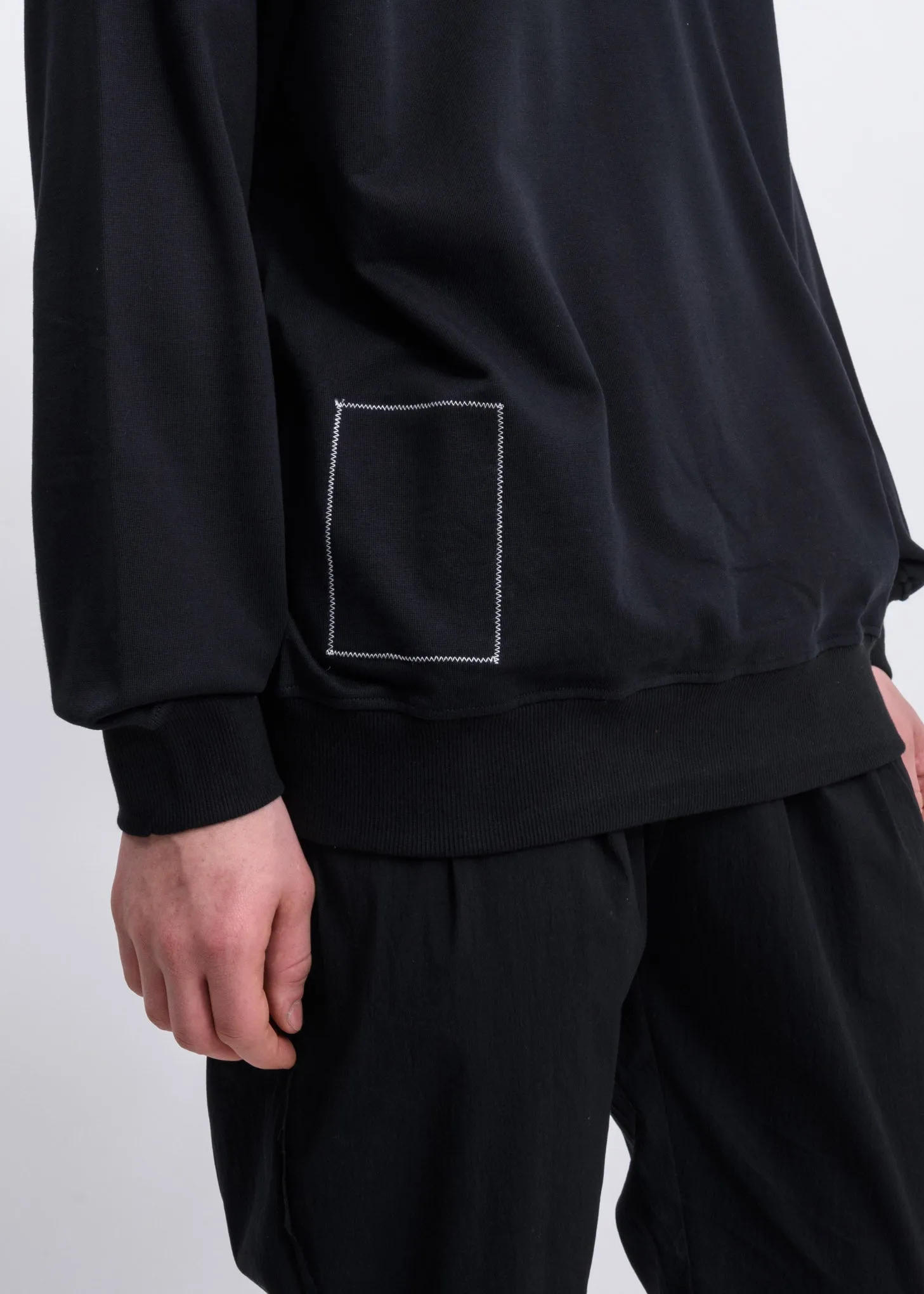 Black Numbered Graphic Sweatshirt