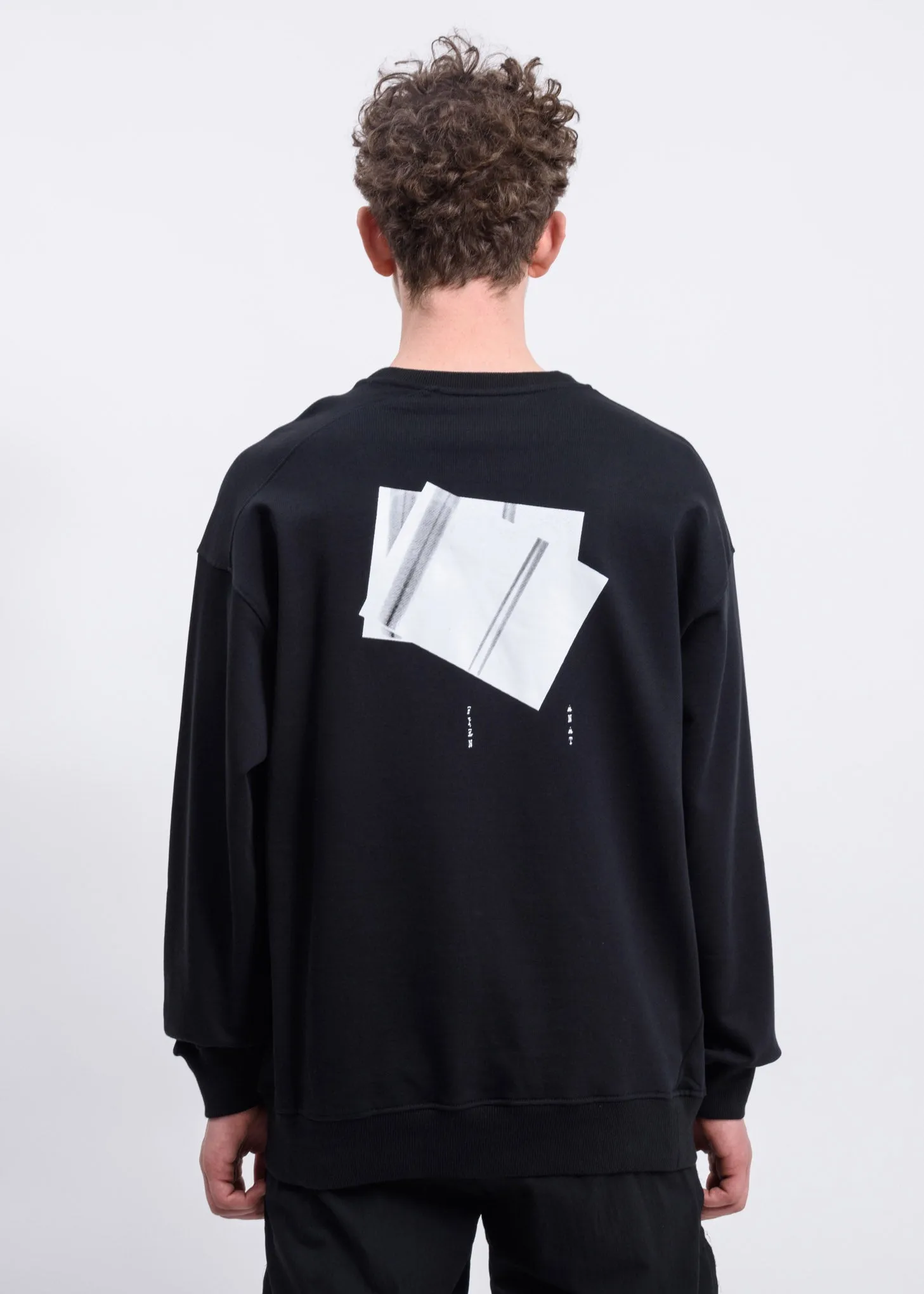 Black Numbered Graphic Sweatshirt