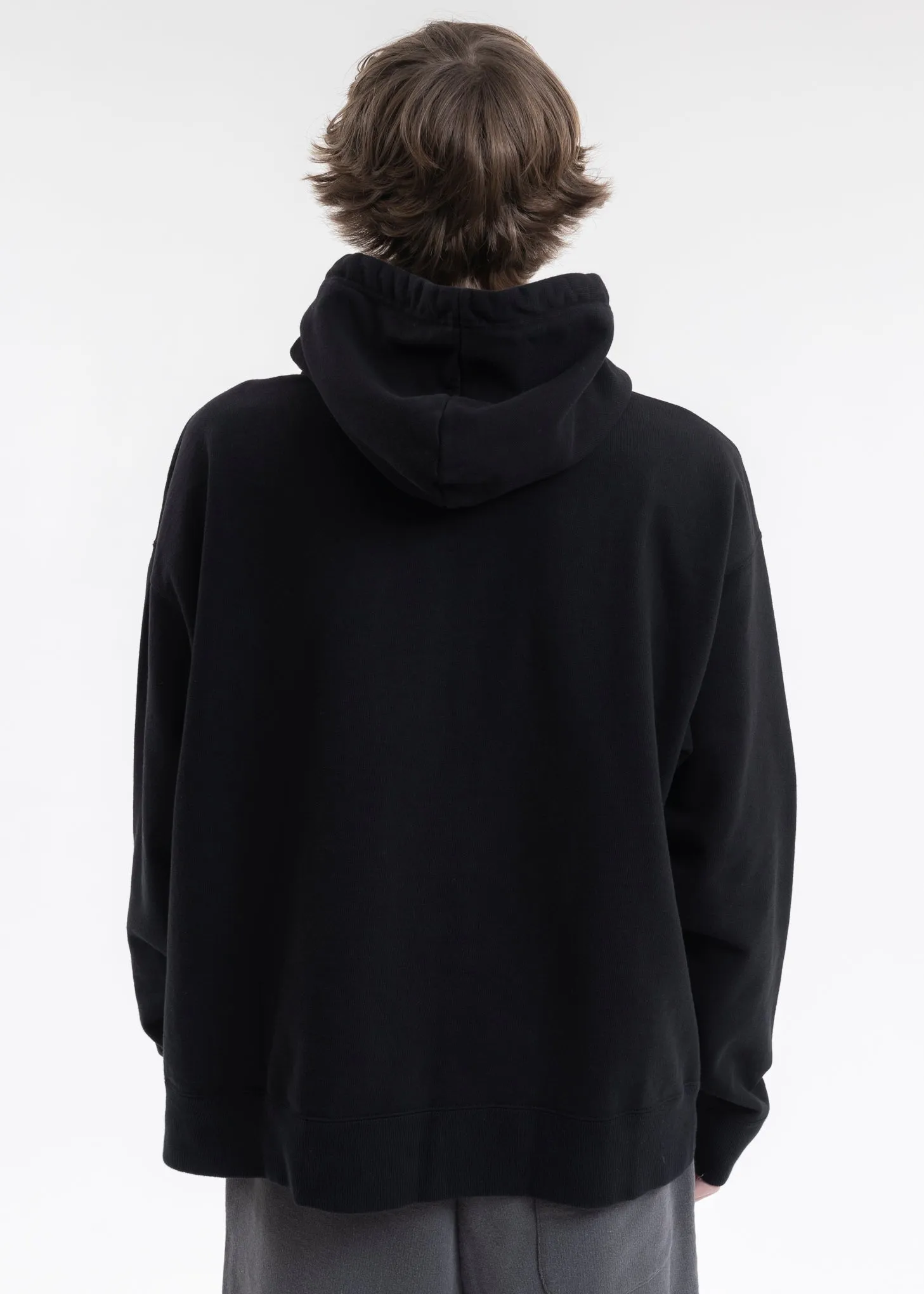Black Printed Pullover Hoodies