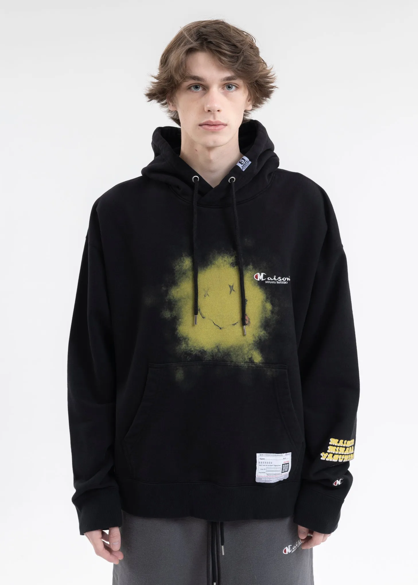 Black Printed Pullover Hoodies