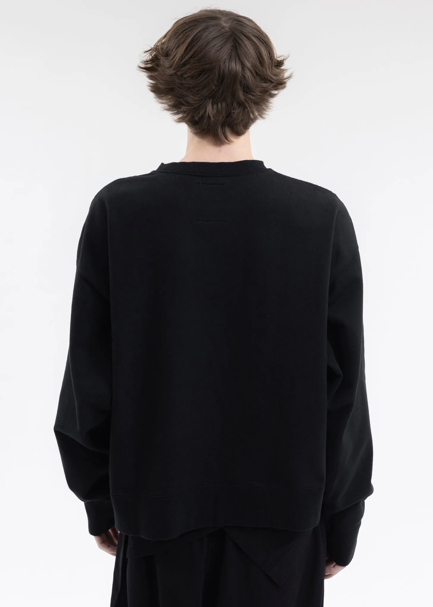Black Printed Pullover Sweater
