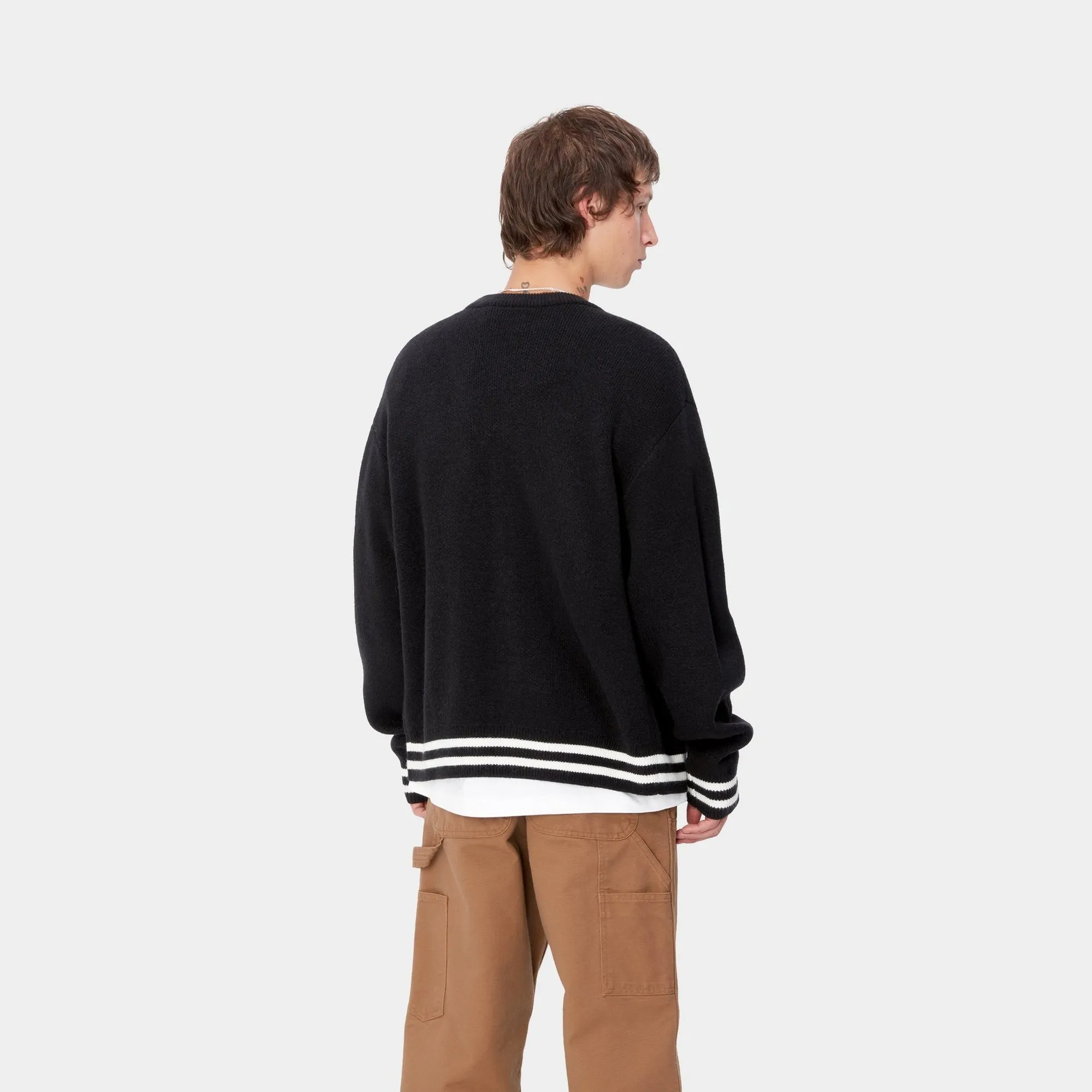 Brown Ducks Cardigan | Black / Wax
