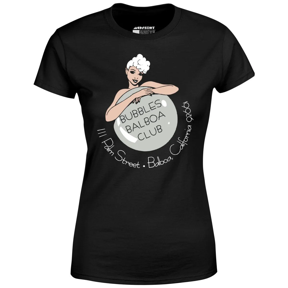 Bubbles Balboa Club - Newport Beach, CA - Vintage Restaurant - Women's T-Shirt