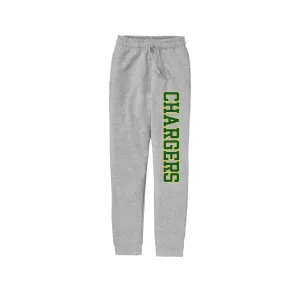 Charlotte Wood Middle School Spirit Wear 2024-25 On Demand-Adult Port & Co Core Fleece Jogger On-Demand Chargers Logo