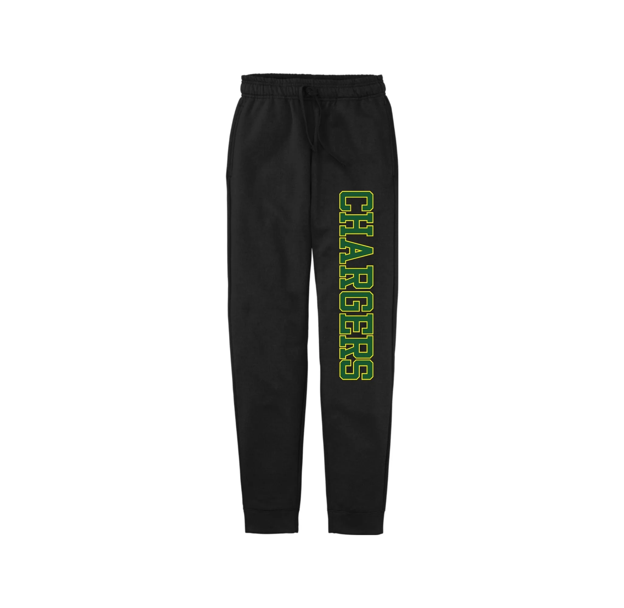 Charlotte Wood Middle School Spirit Wear 2024-25 On Demand-Adult Port & Co Core Fleece Jogger On-Demand Chargers Logo