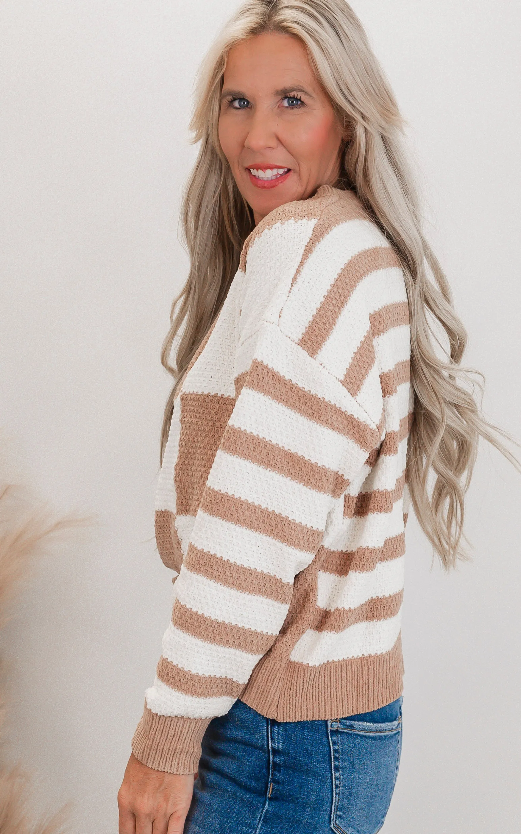 Checkmate Stripes Sweater by Salty Wave*
