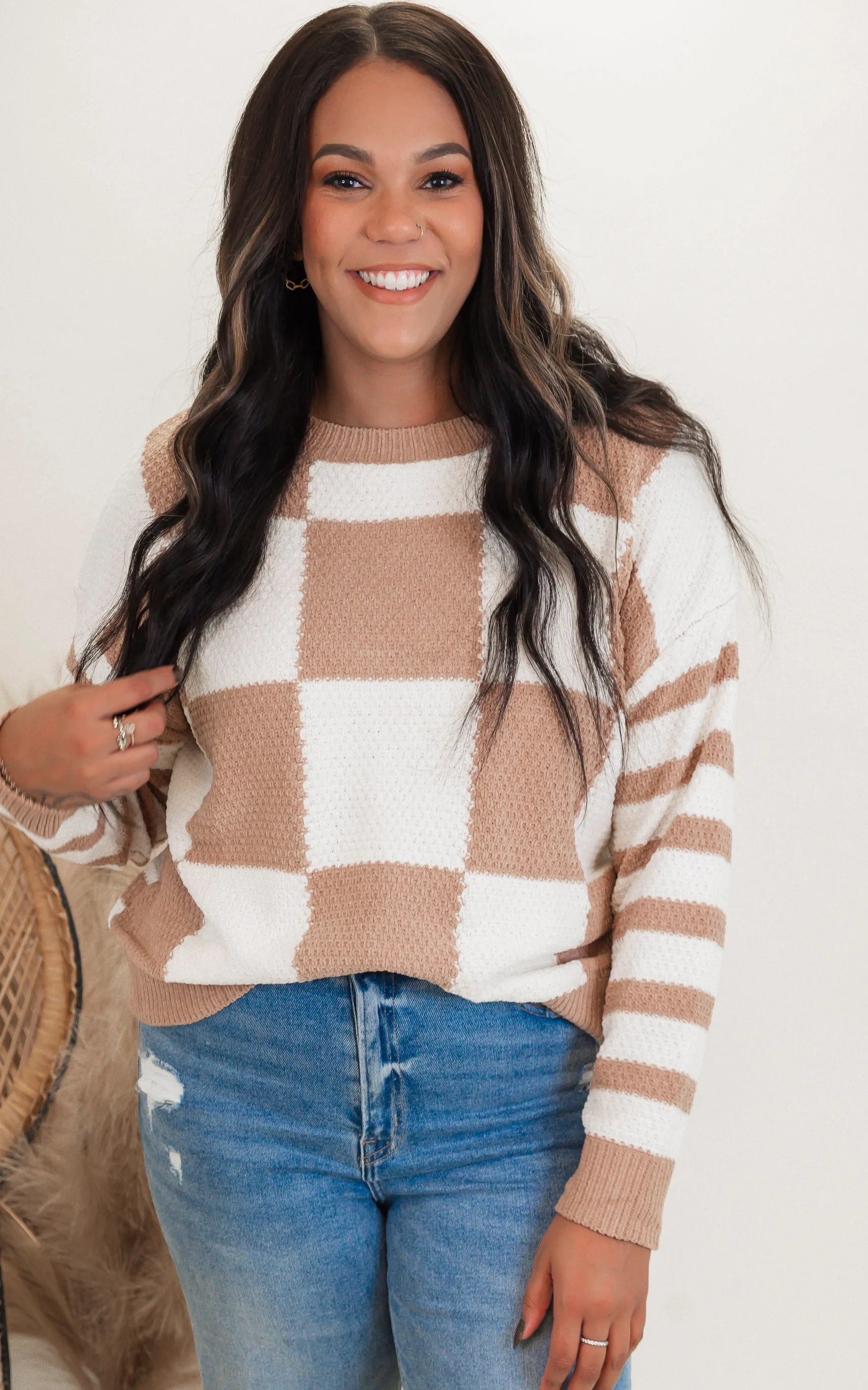 Checkmate Stripes Sweater by Salty Wave*