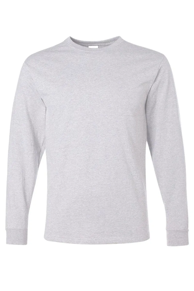 Cheetah Stacked Football Mom Red Unisex Dri-Power Long-Sleeve 50/50 Tee