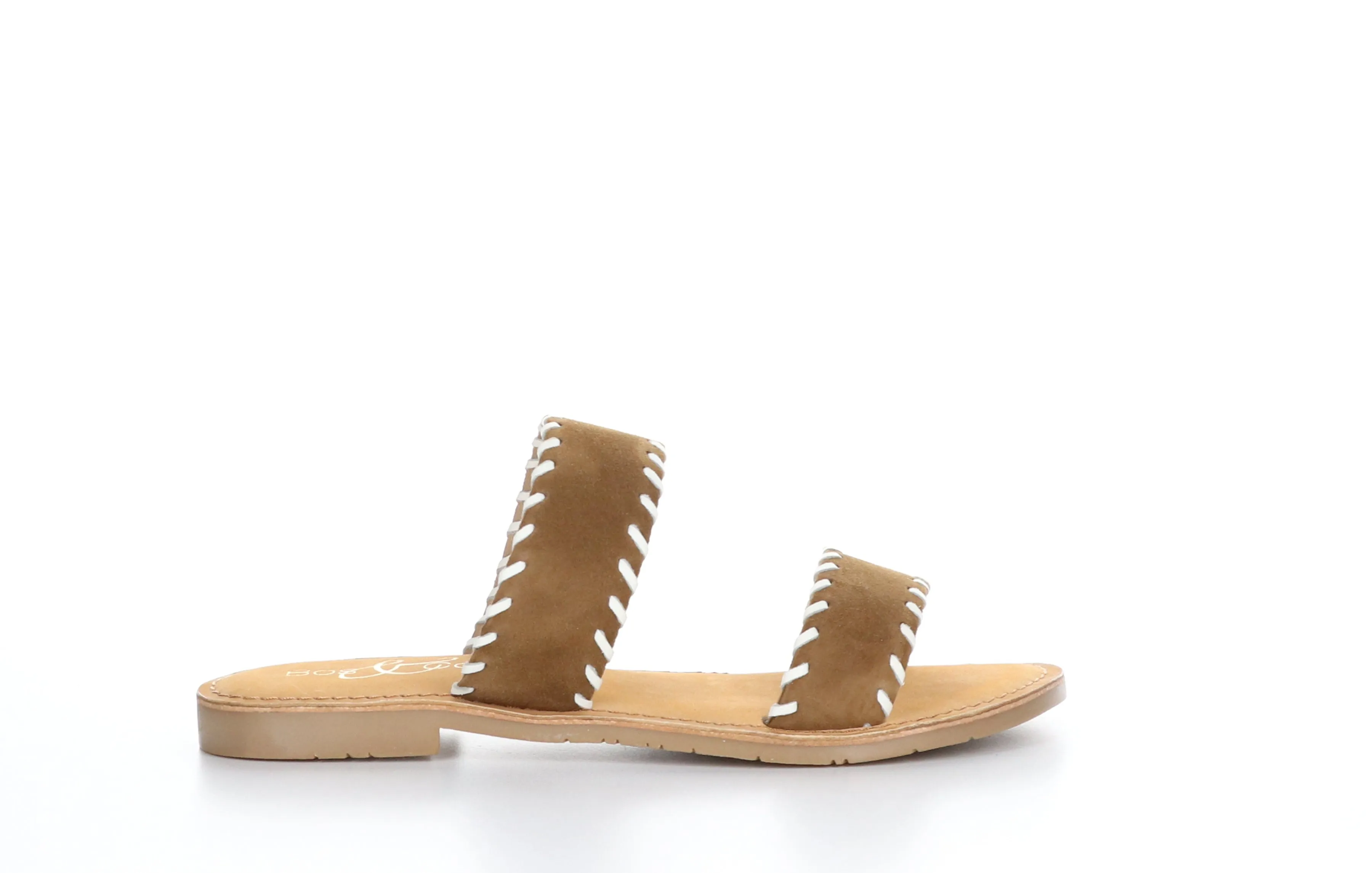 CLARA Brown Flat Sandals