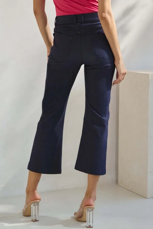Classic Solid Straight Leg Crop Pants - Full *PREORDER*