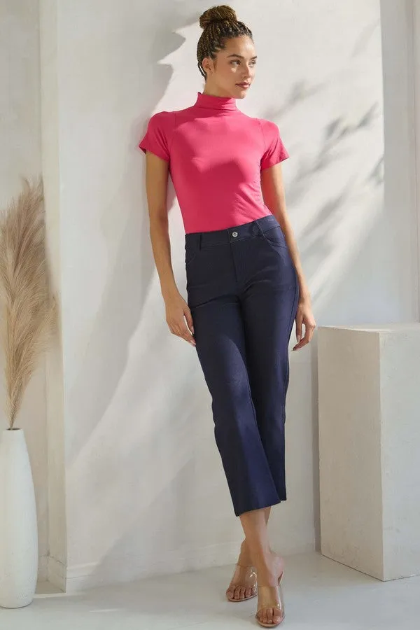 Classic Solid Straight Leg Crop Pants - Full *PREORDER*