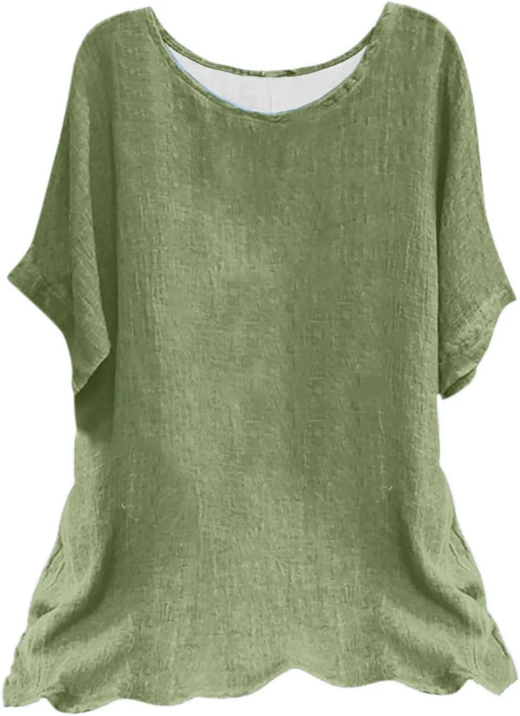 Cotton Linen Tops for Womens Loose Fit Casual Short Sleeve T-Shirt Retro Floral Print Blouse 2025 Summer Beach Clothes