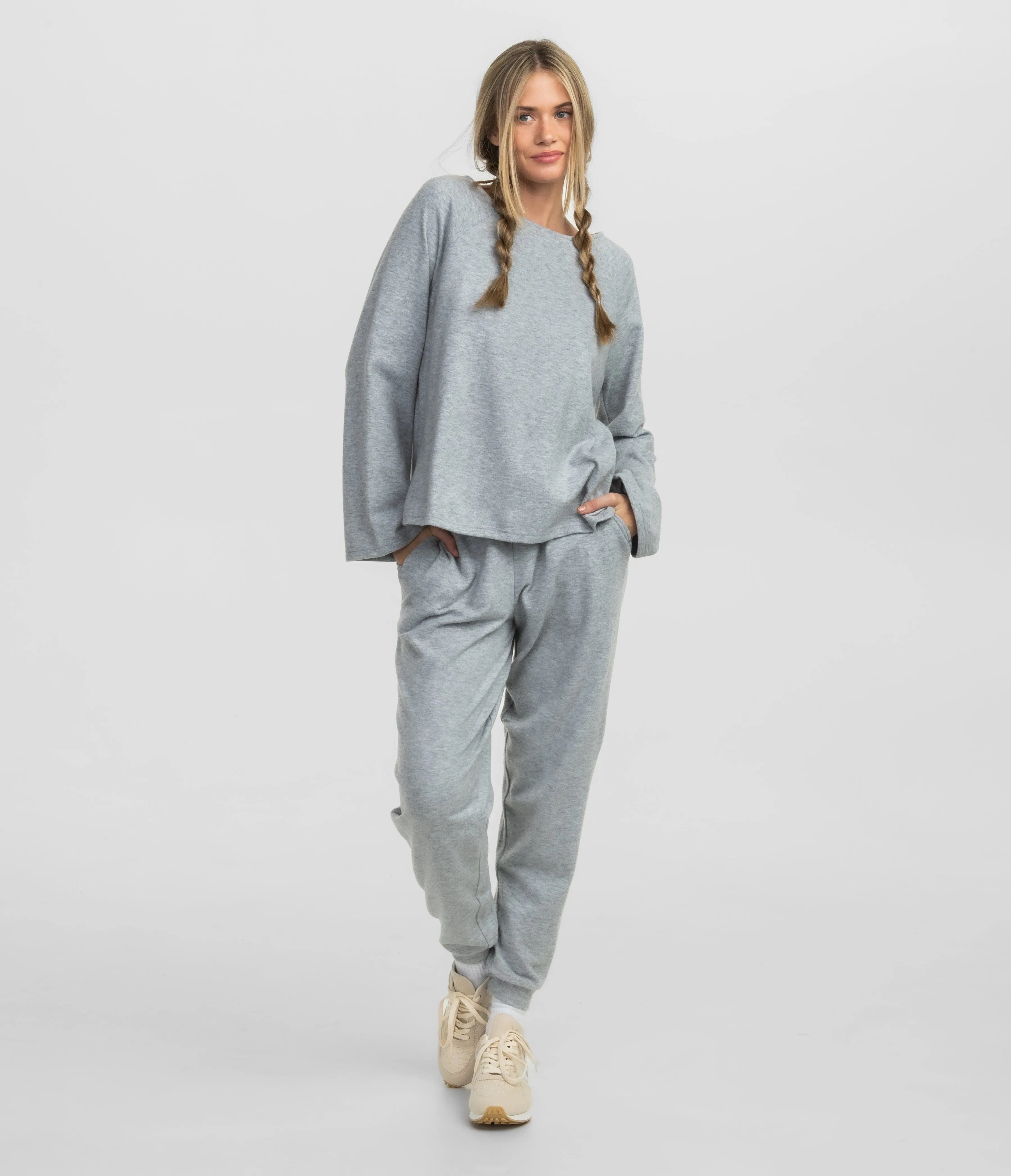 Cozy Cloud Joggers - Oyster