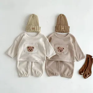 Cozy Teddy Bear Waffle Kids Set