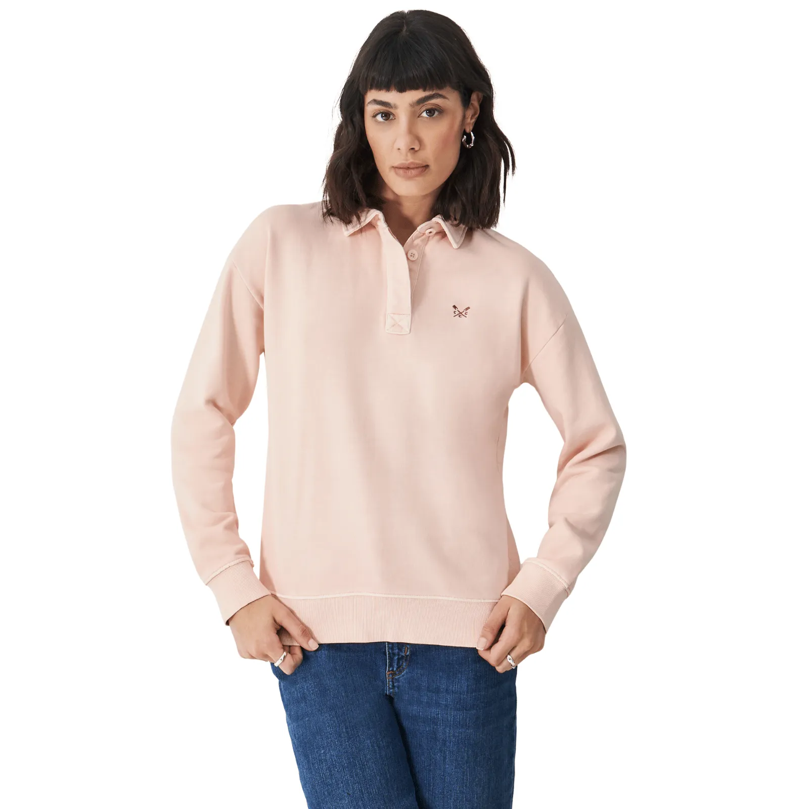 Crew Clothing Womens Pigment Dyed Rugger Sweatshirt