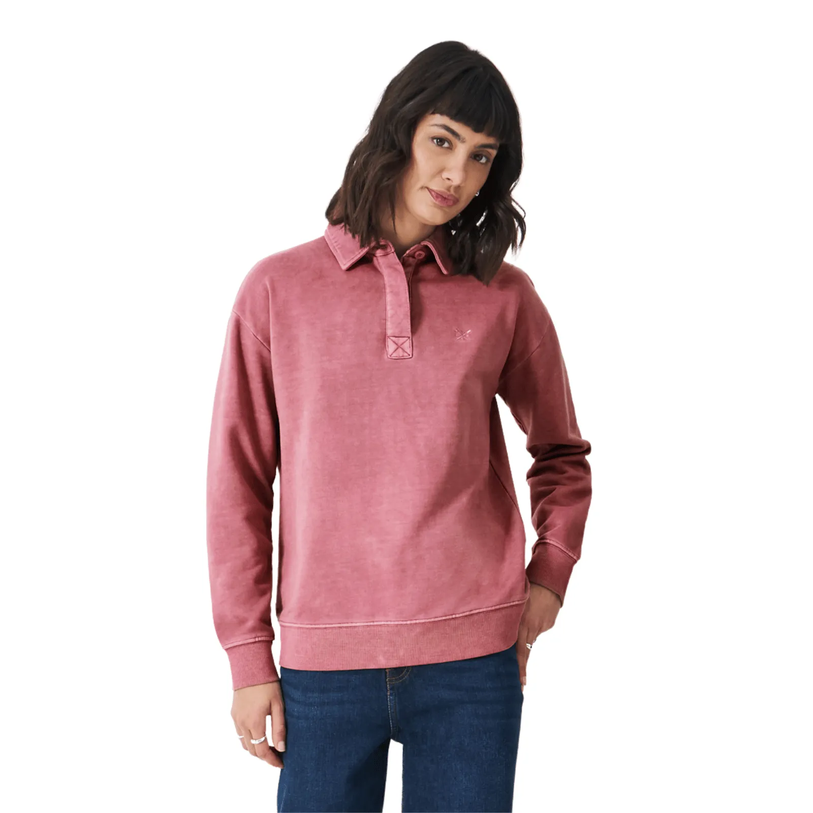 Crew Clothing Womens Pigment Dyed Rugger Sweatshirt