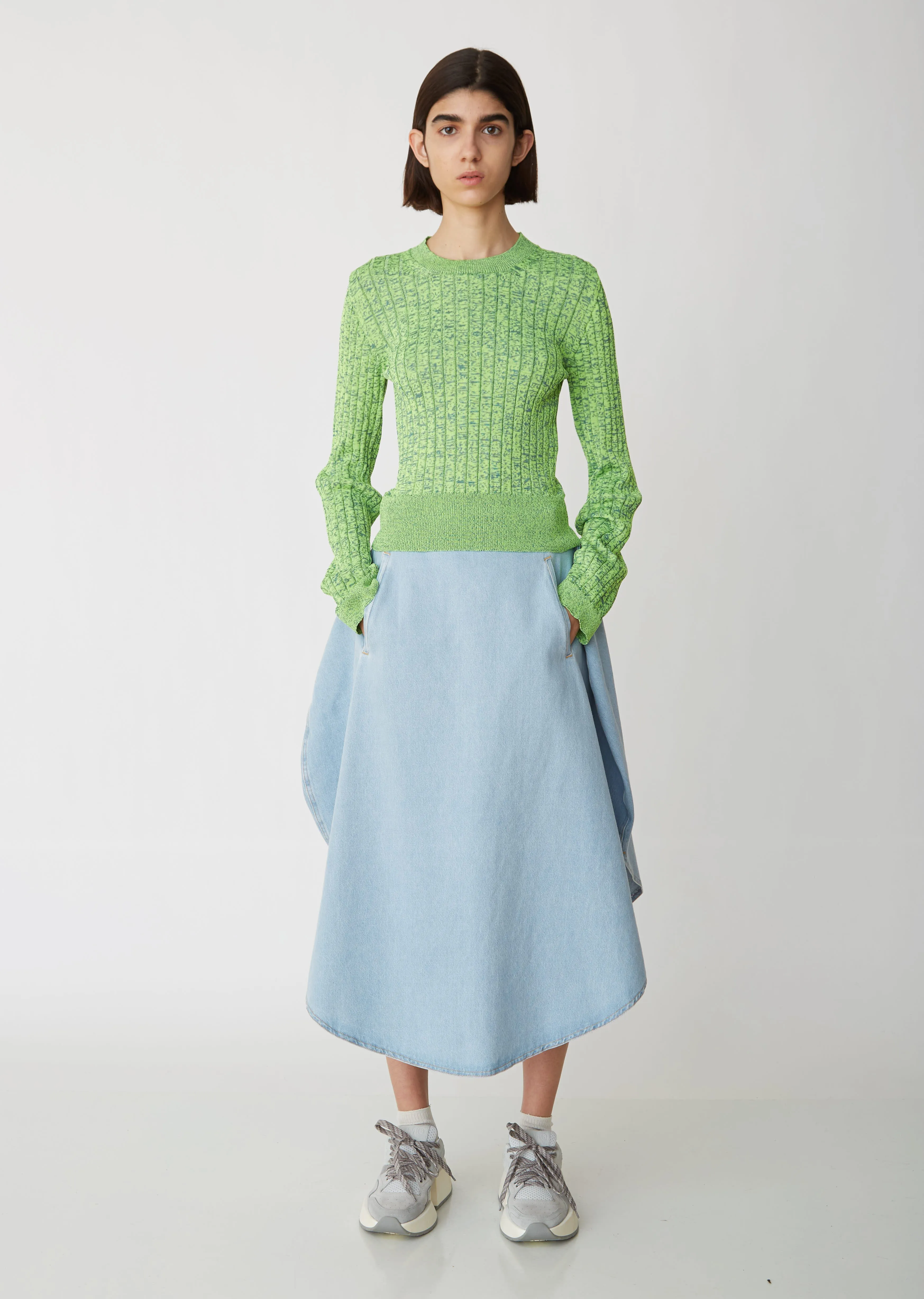 Cropped Long Sleeve Sweater