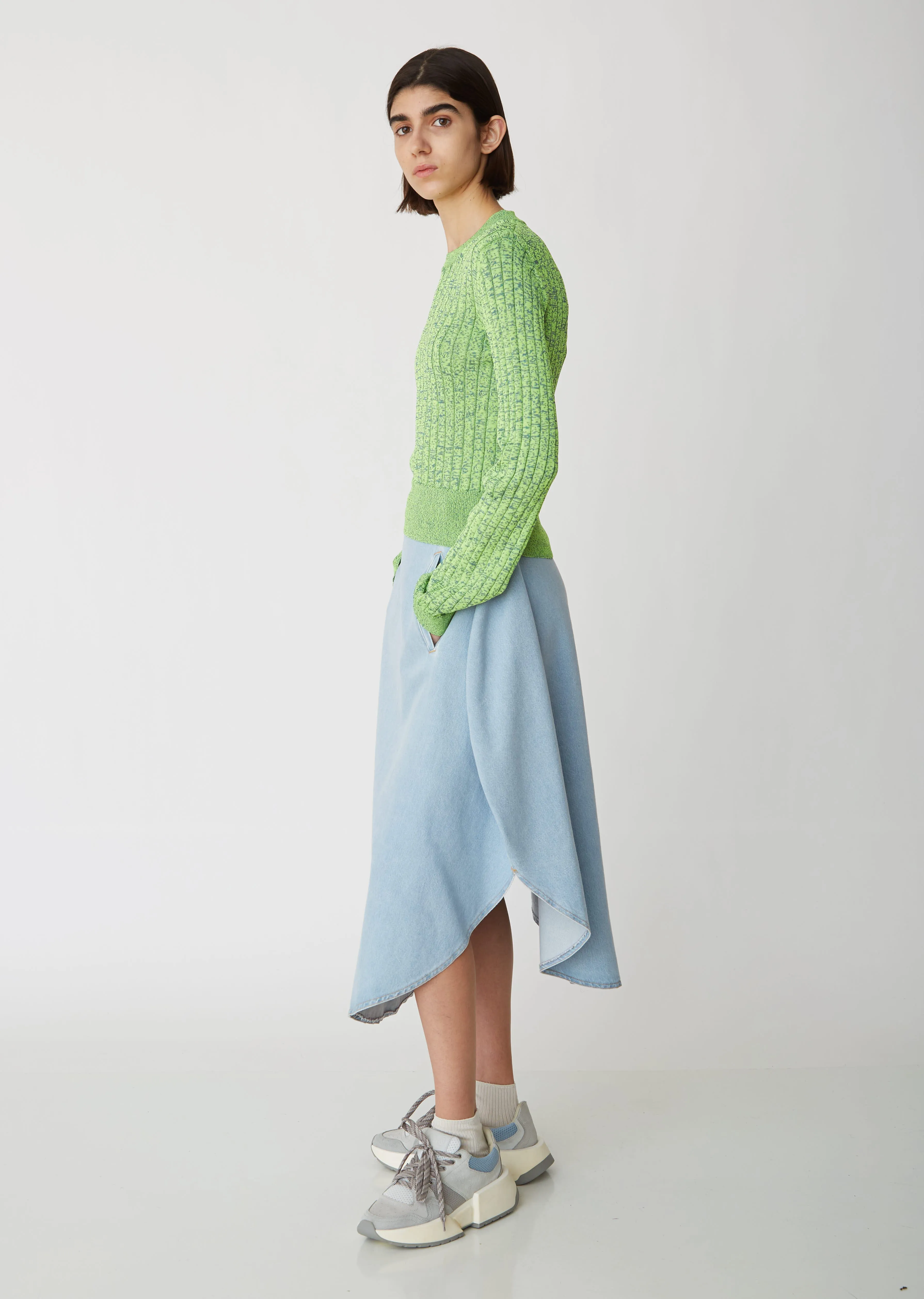 Cropped Long Sleeve Sweater