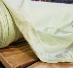 End of Bolt: 2.5 yards of Designer Deadstock 100% Wool Super Washed Slub Stretch Jersey Honeydew green 5.5oz Knit-remnant
