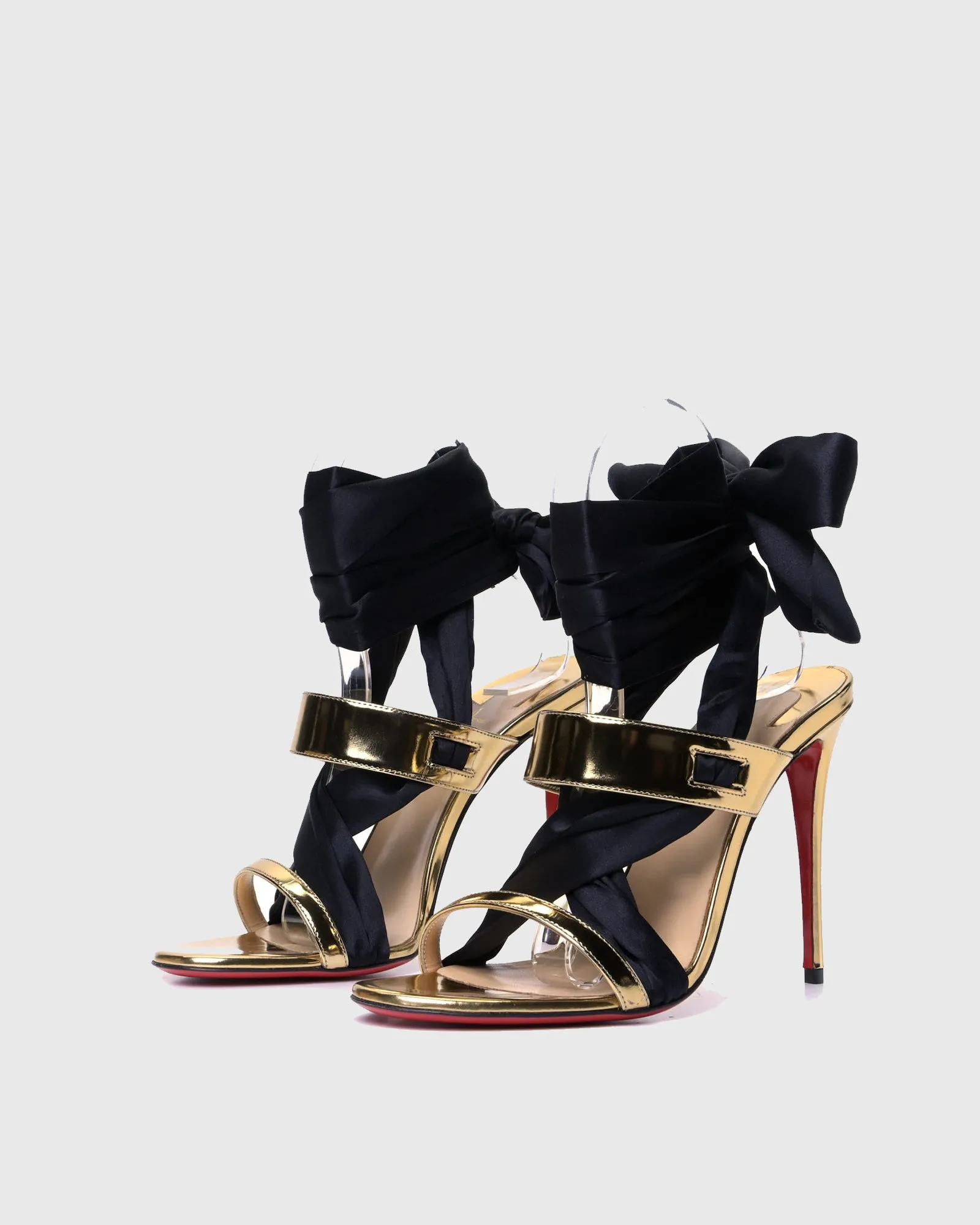 Faustina Metallic Ribbon Sandals