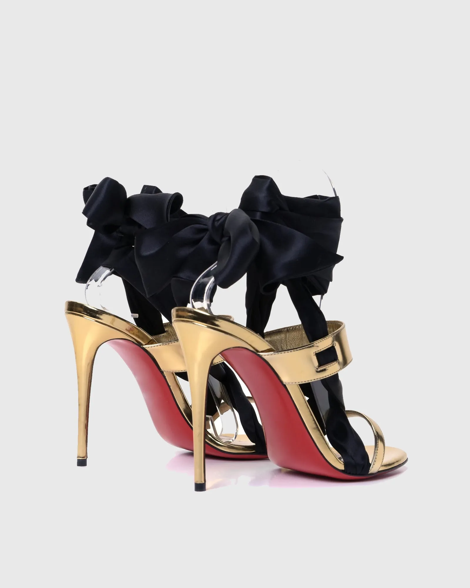 Faustina Metallic Ribbon Sandals