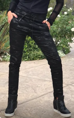 Flog Shely Black Camo Joggers