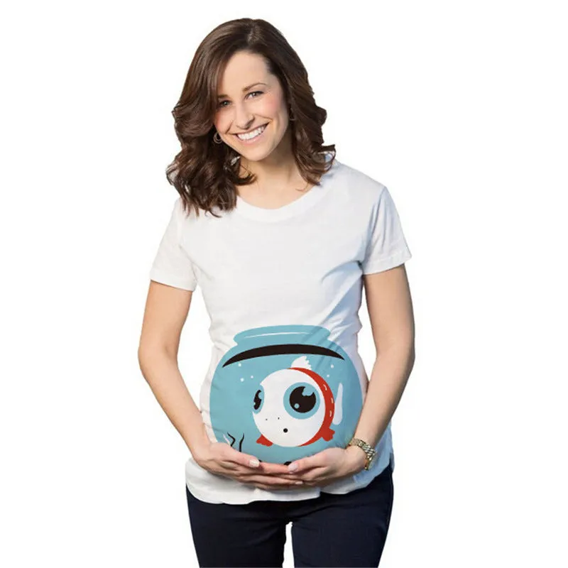 Fun Hand Printed Maternity T-shirt