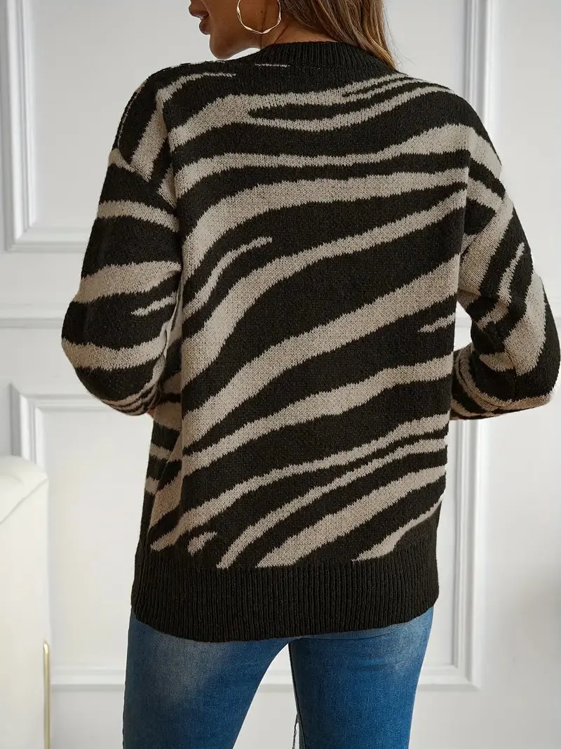 Gebreide Trui met Zebrapatroon