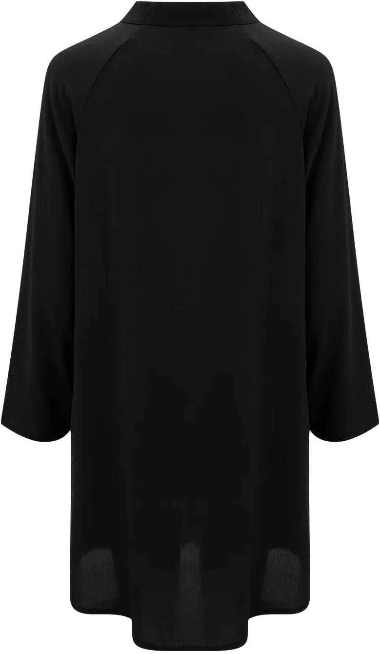 GOKKILRW Womens Cotton Linen T-Shirt Dresses Loose Button Down Long Sleeve Blouses Midi Dress Flowy Casual Summer Shirt Dress