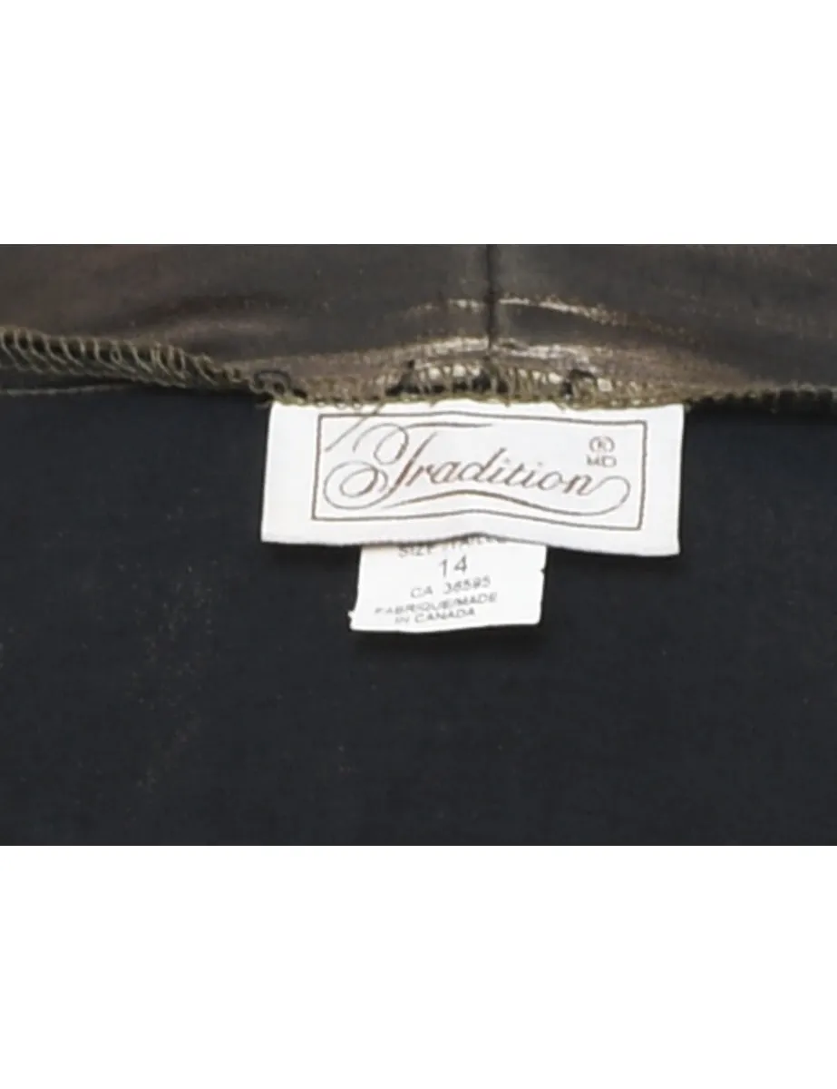 Gold Classic Metallic Evening Jacket - L