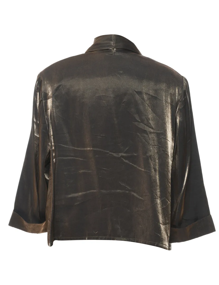Gold Classic Metallic Evening Jacket - L