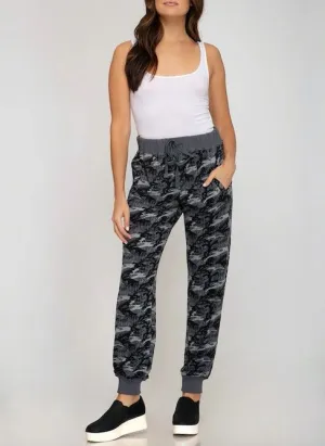 Gray Camo Joggers