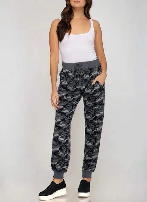 Gray Camo Joggers