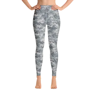 Grey Camo Pixel Yoga Pants