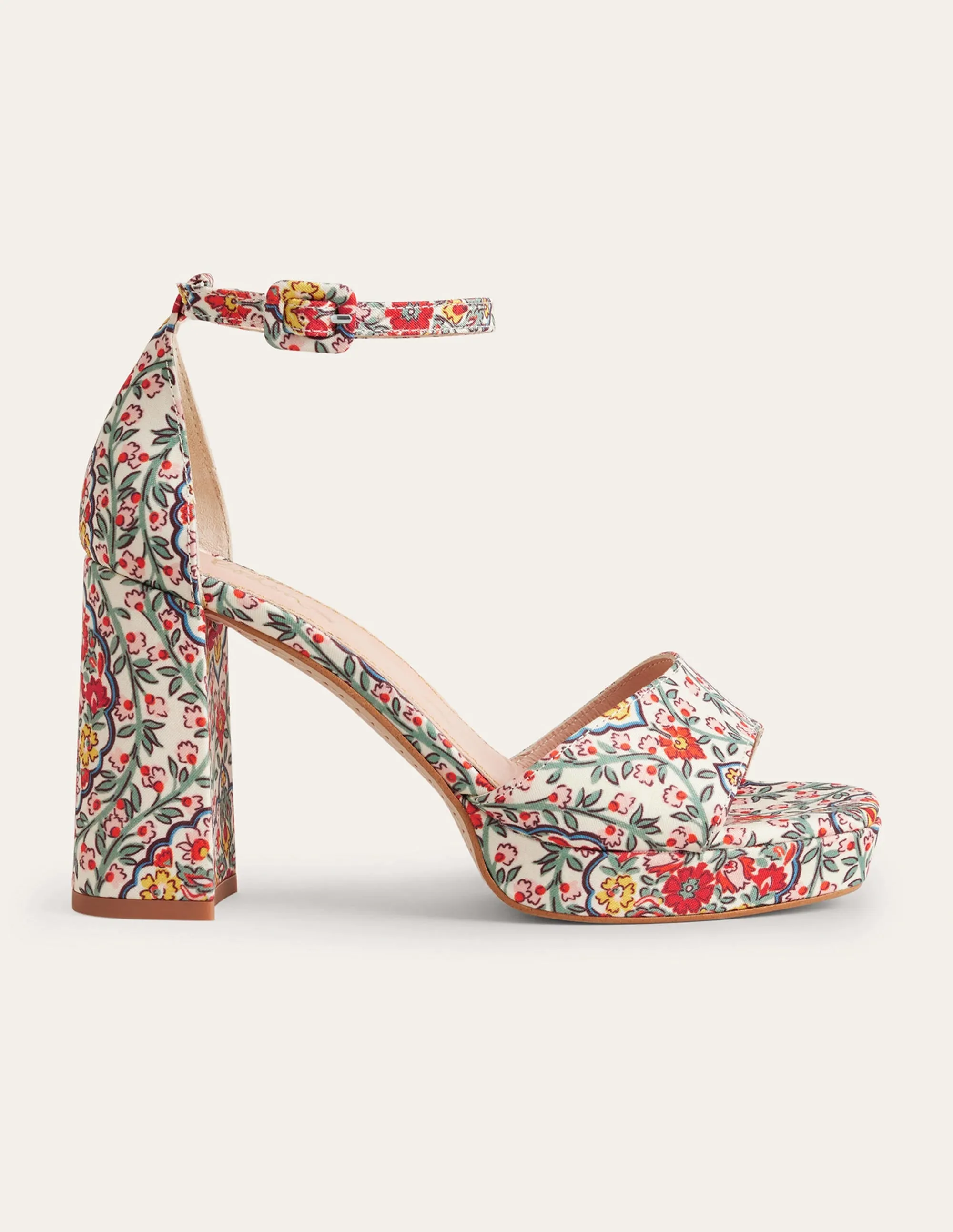 Heeled Platform Sandals-Multi, Vine Terrace