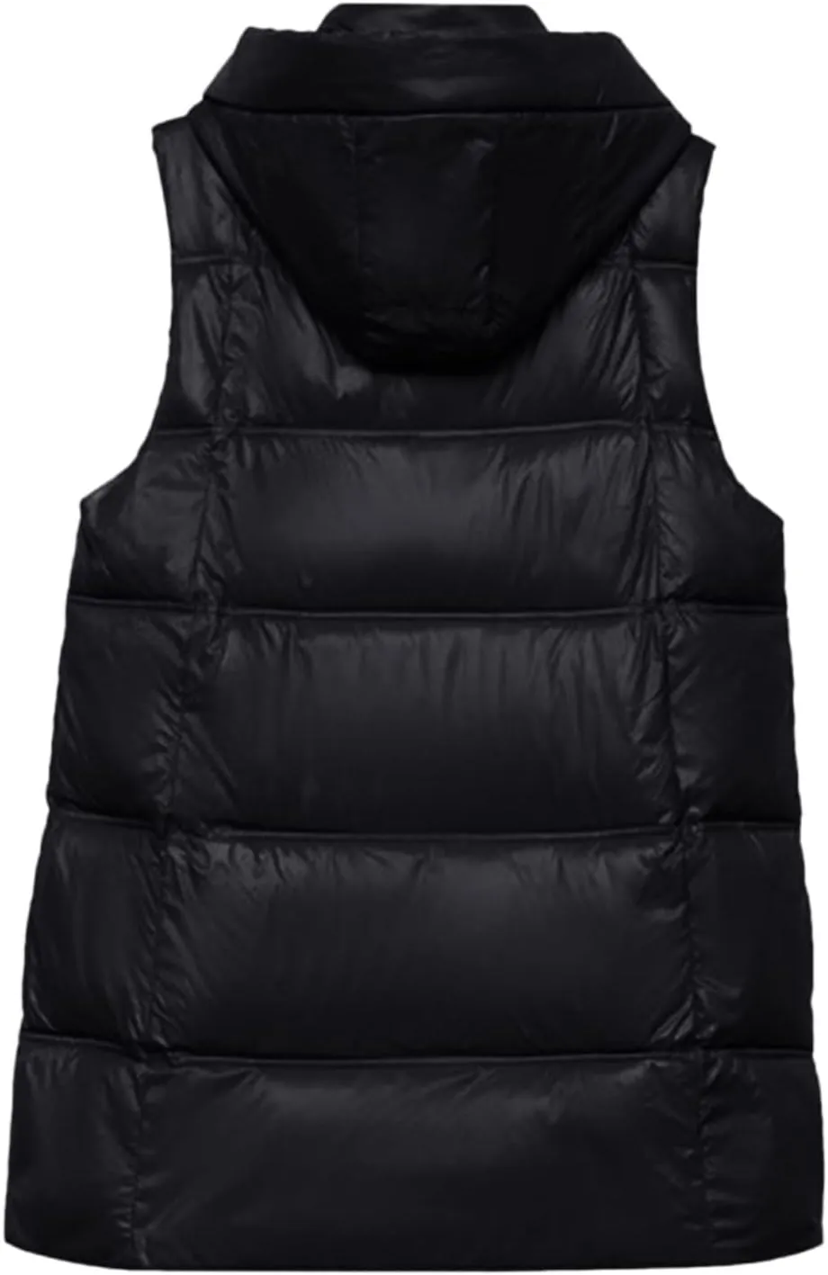 Hot Down Womens Vest Women Quilted Sleeveless Jacket Vest Hooded Thick Long Coat Winter Warm Womens Winter Jacket