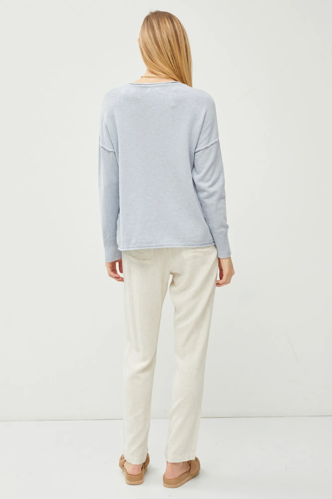 Inside Out Drop Shoulder Sweater