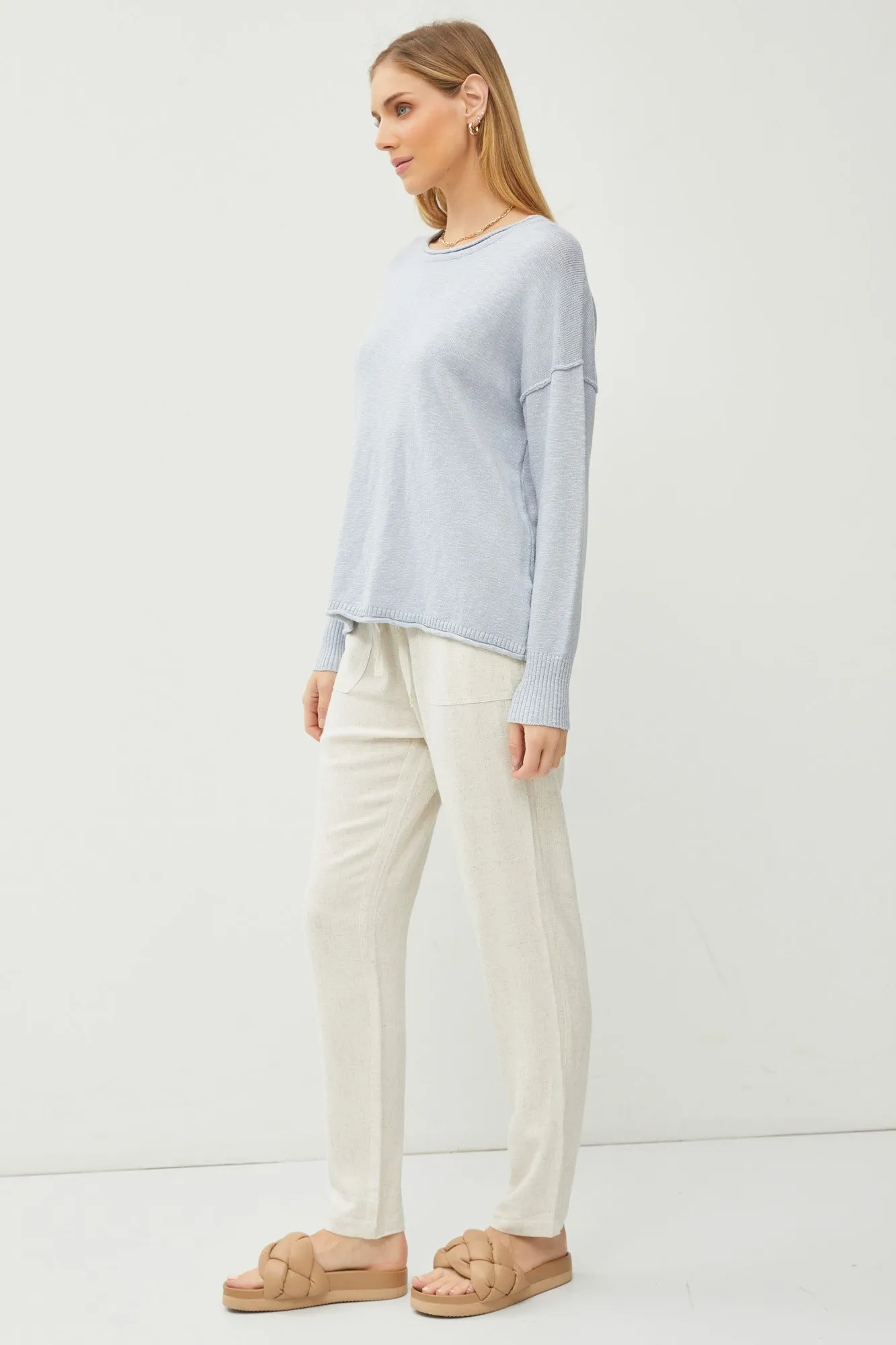 Inside Out Drop Shoulder Sweater