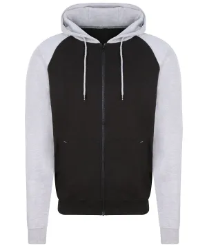 Jet Black/Heather Grey - Baseball zoodie