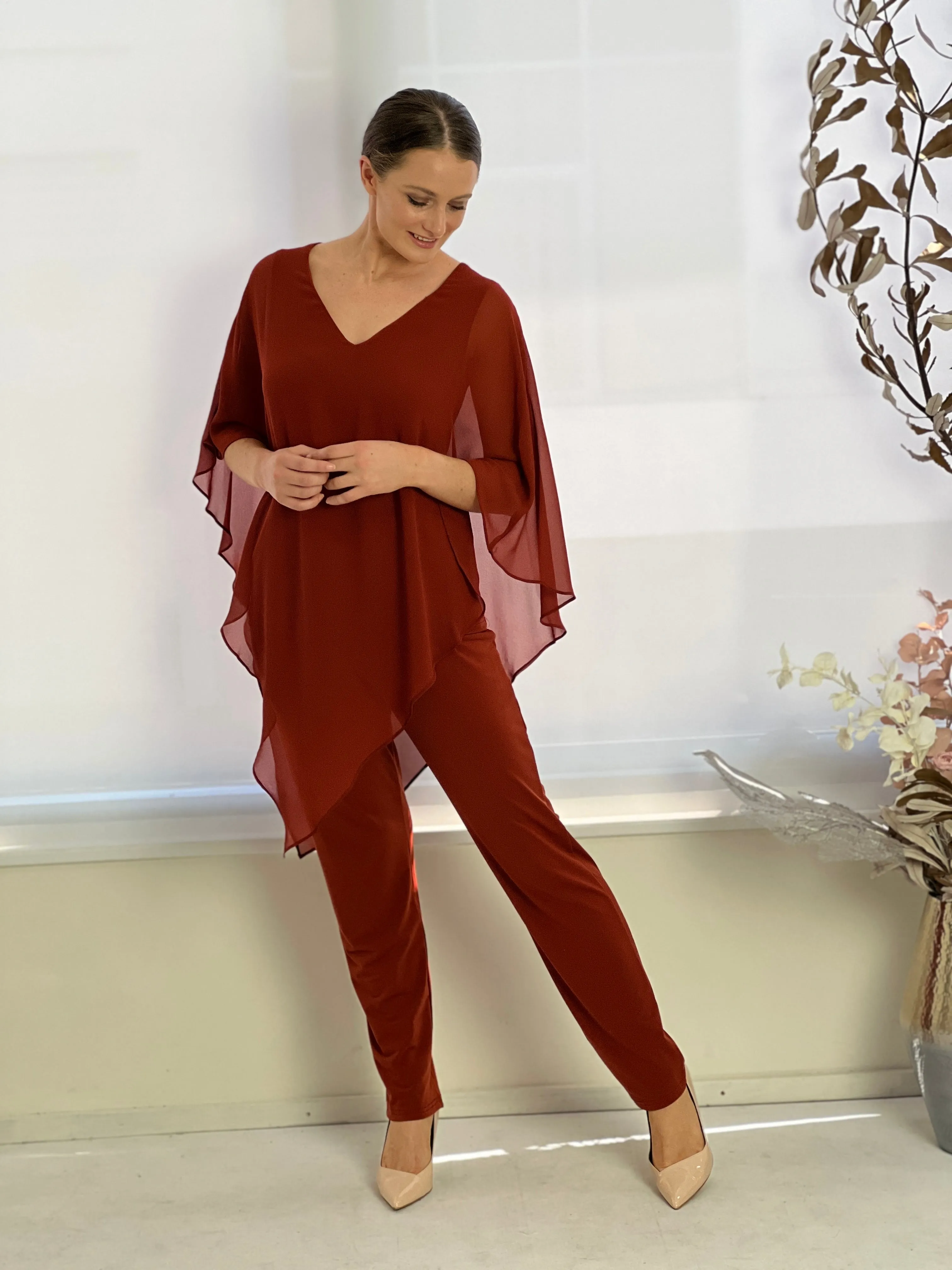 Juno Rust Jersey Pants
