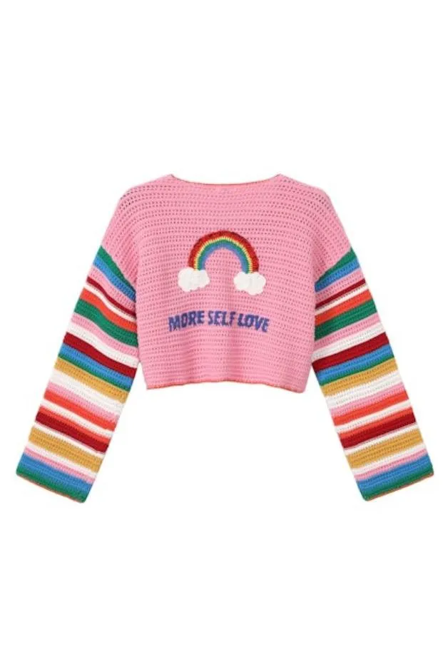 Me369 - Ibiza Crochet Cropped Cardigan - Self Love