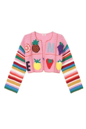 Me369 - Ibiza Crochet Cropped Cardigan - Self Love